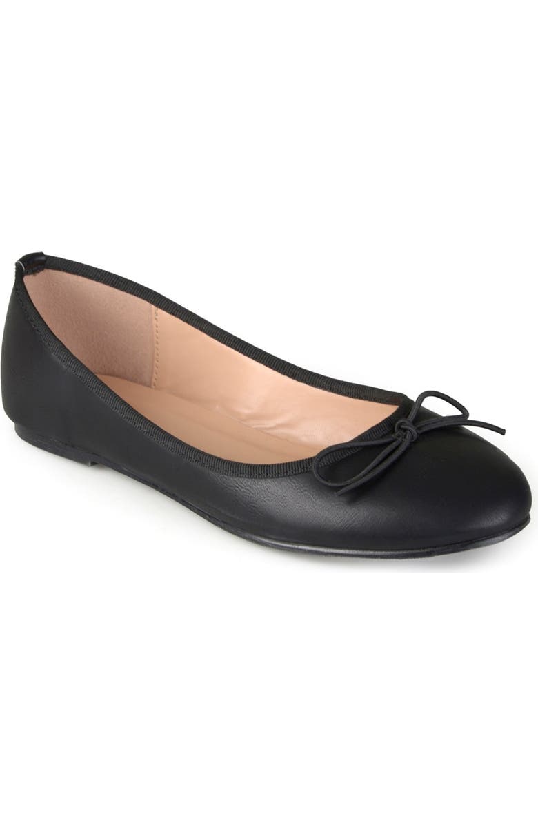 Journee Collection JOURNEE Vika Bow Flat, Main, color, Black