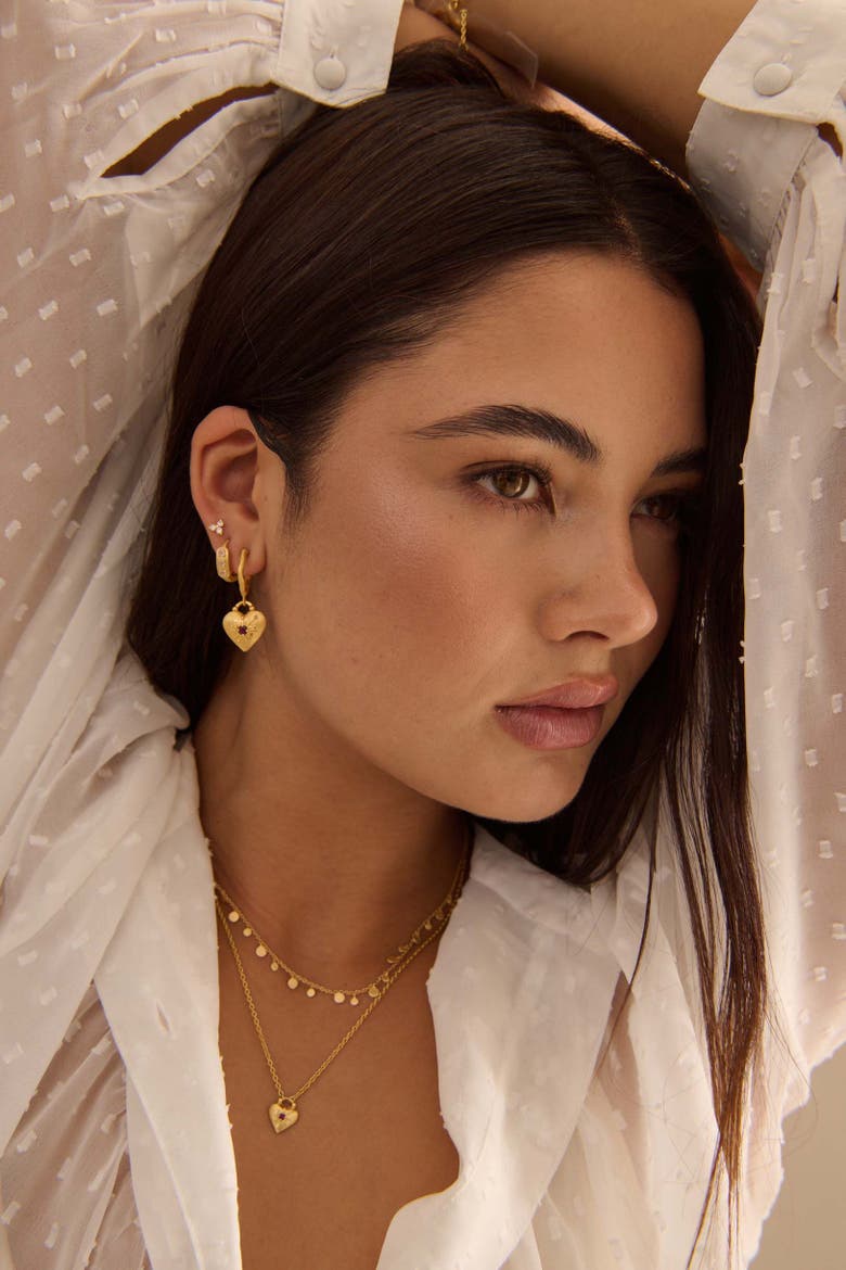 Love You Small Heart Necklace, Alternate, color, Yellow Gold