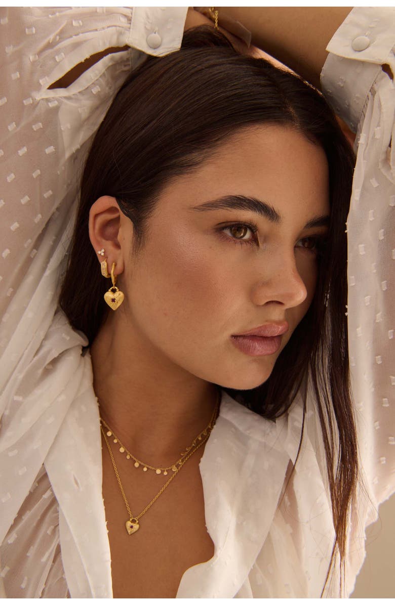 Murkani Love You Small Heart Necklace, Alternate, color, Yellow Gold