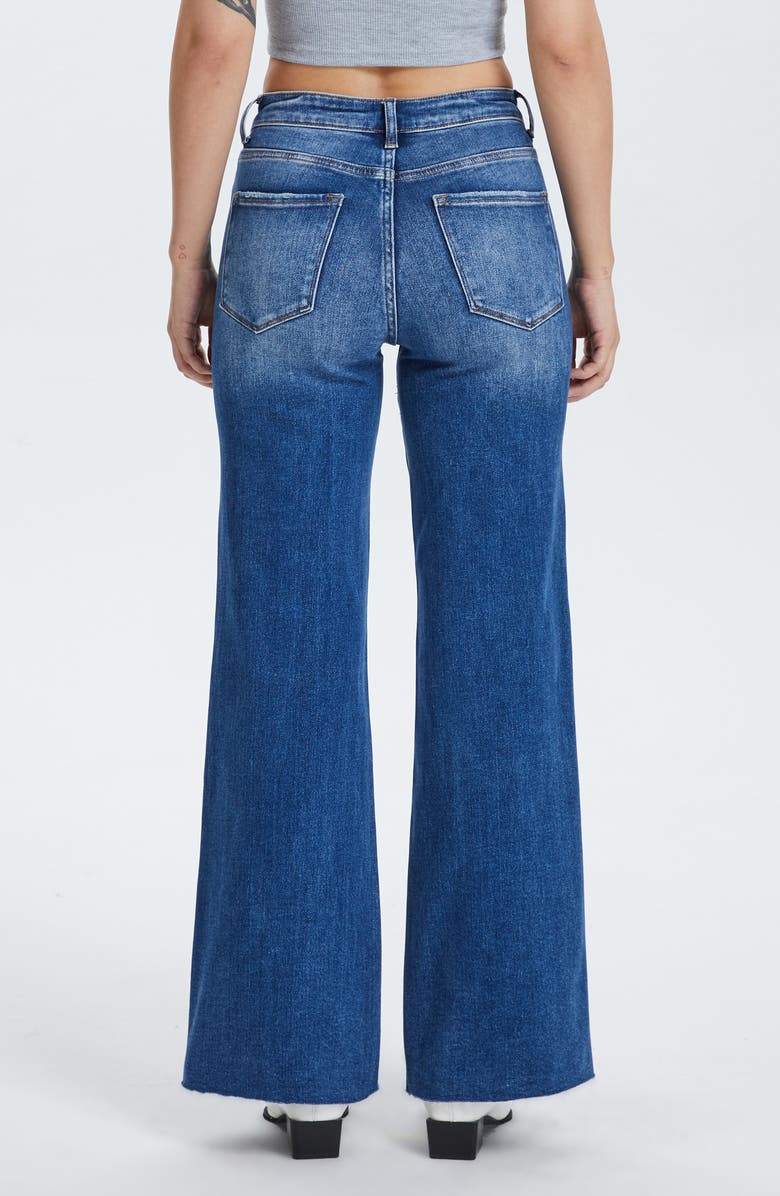Bayeas Raw Hem High Waist Wide Leg Jeans, Alternate, color, Azure