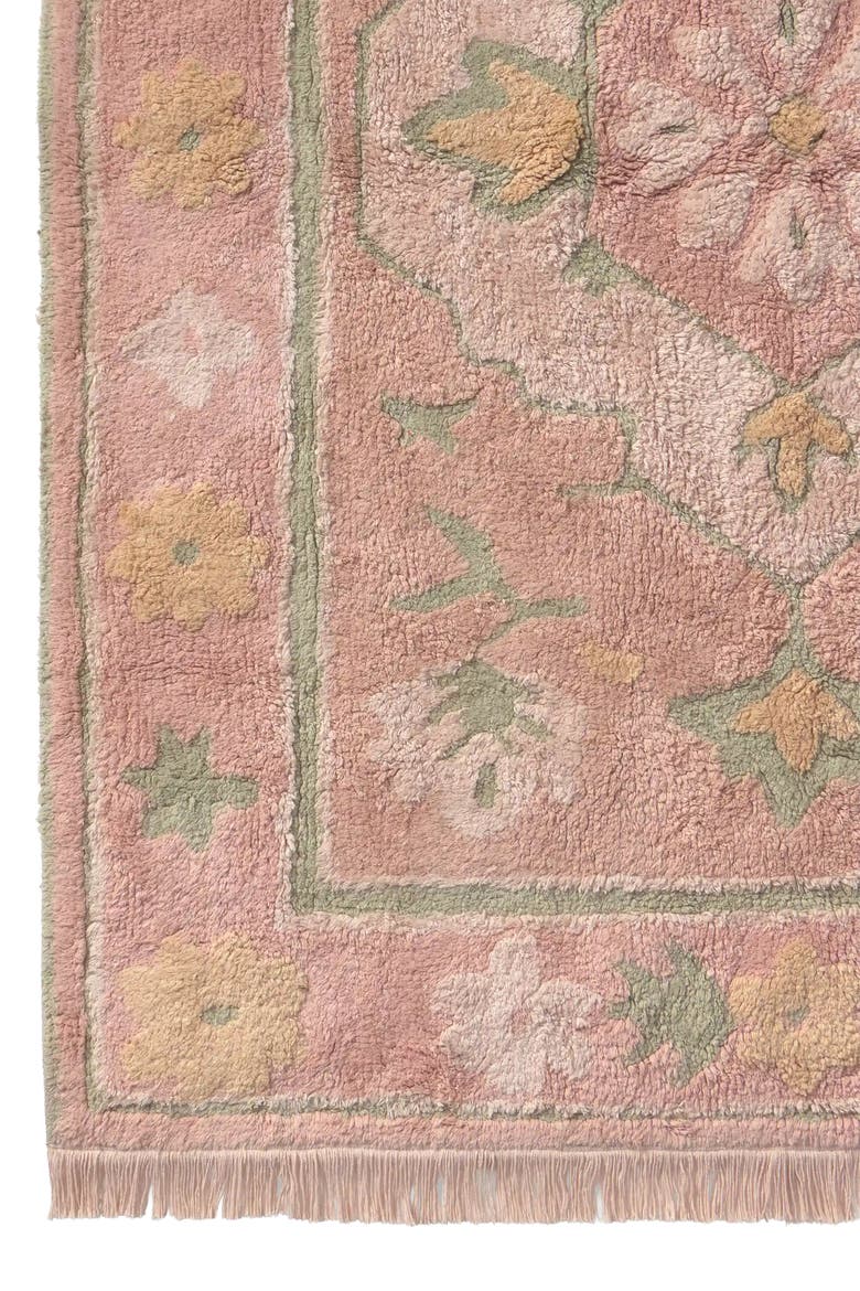 Washable Rug Persian, Alternate, color, Vintage Nude, Rose, Lint