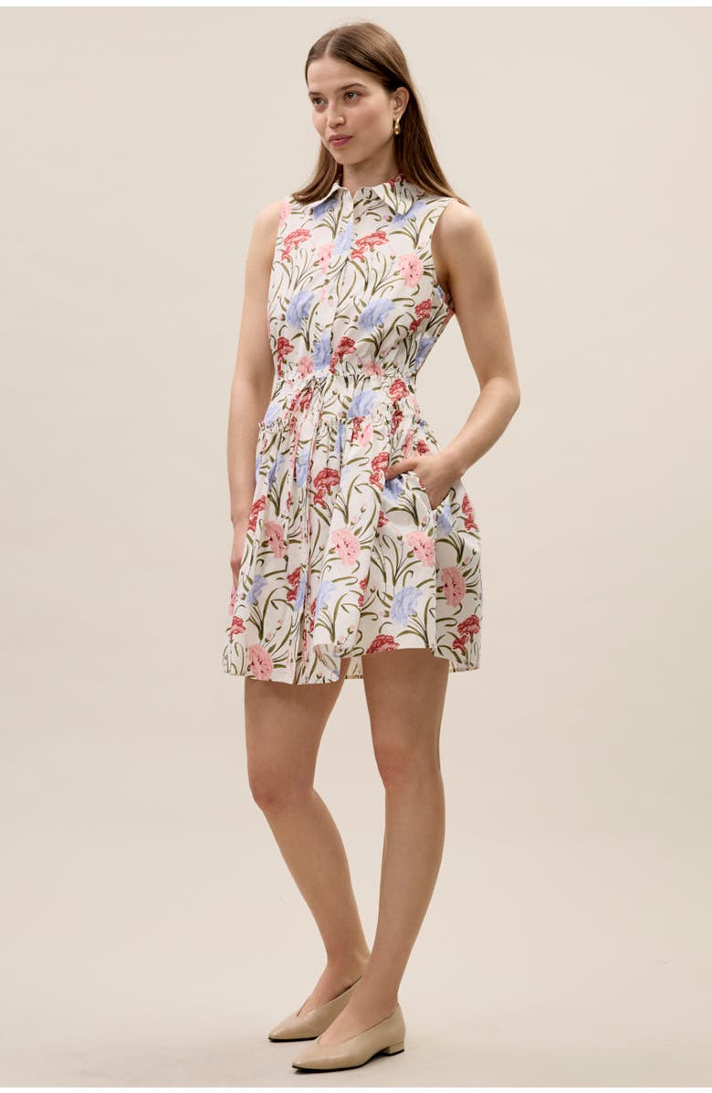 Rebecca Taylor Acosanti Floral Shirt Dress, Alternate, color, Ivory Multi