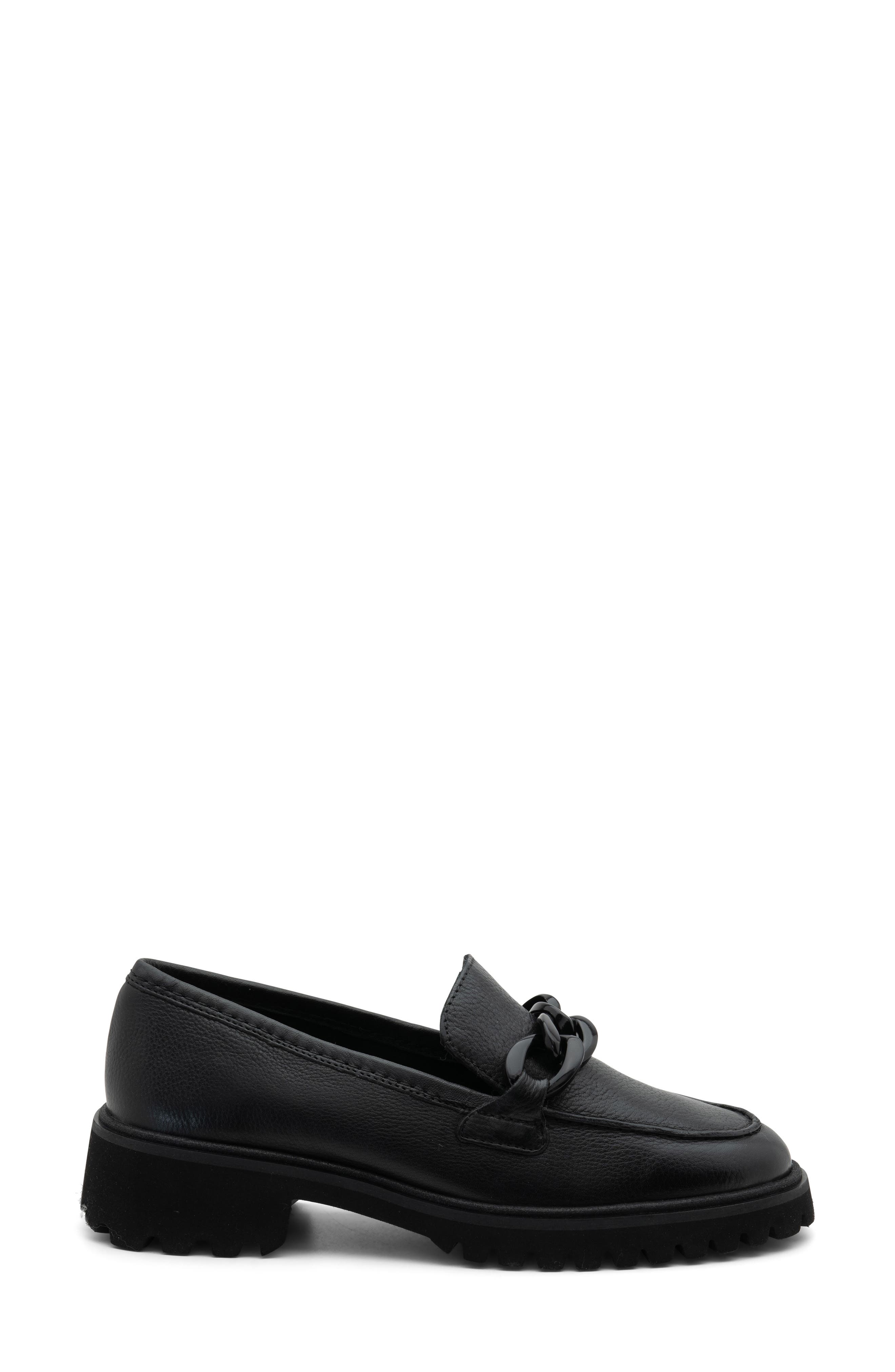 ara Kiana Lug Sole Loafer, Alternate, color, Black