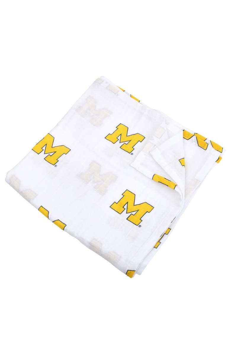Three Little Anchors Infant Three Little Anchors  Michigan Wolverines 47'' x 47'' Muslin Swaddle Blanket, Main, color, 