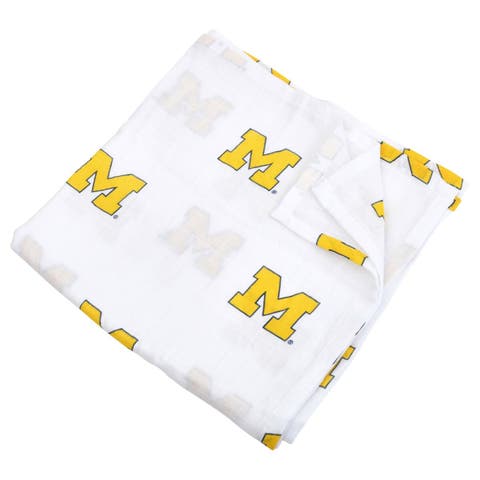 Infant Three Little Anchors  Michigan Wolverines 47'' x 47'' Muslin Swaddle Blanket