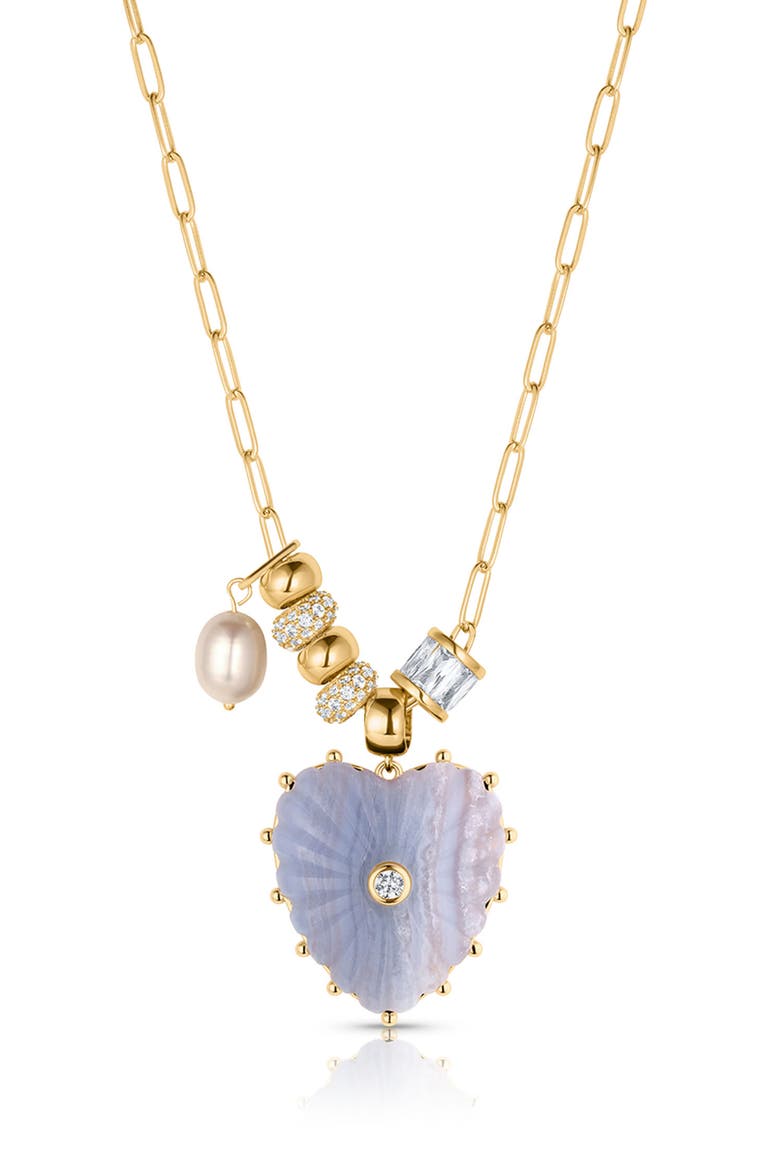 Soirée Necklace, Main, color, BLUE LACE