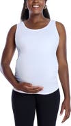 MOTHERHOOD MATERNITY Scoop Neck Side-Ruched Maternity Tank Top