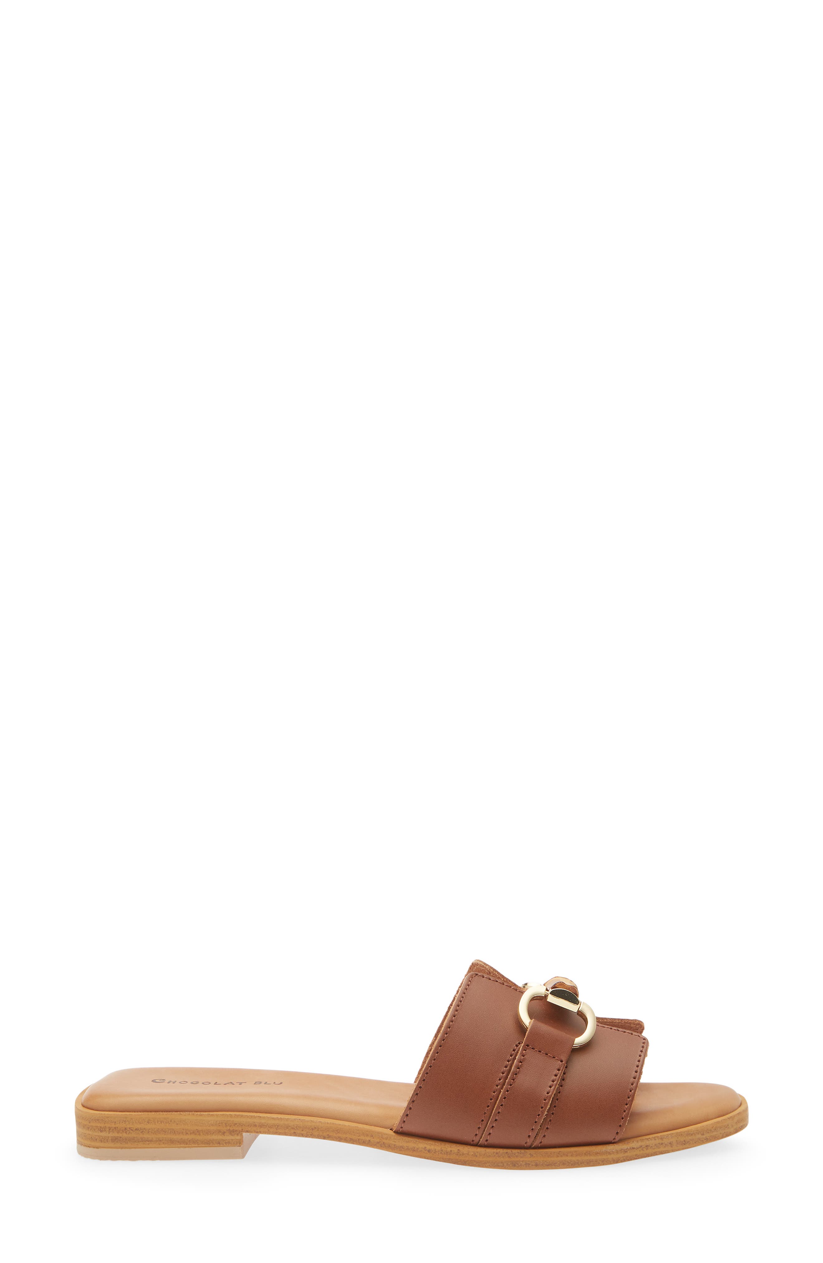 Baz Slide Sandal, Alternate, color, BROWN LEATHER