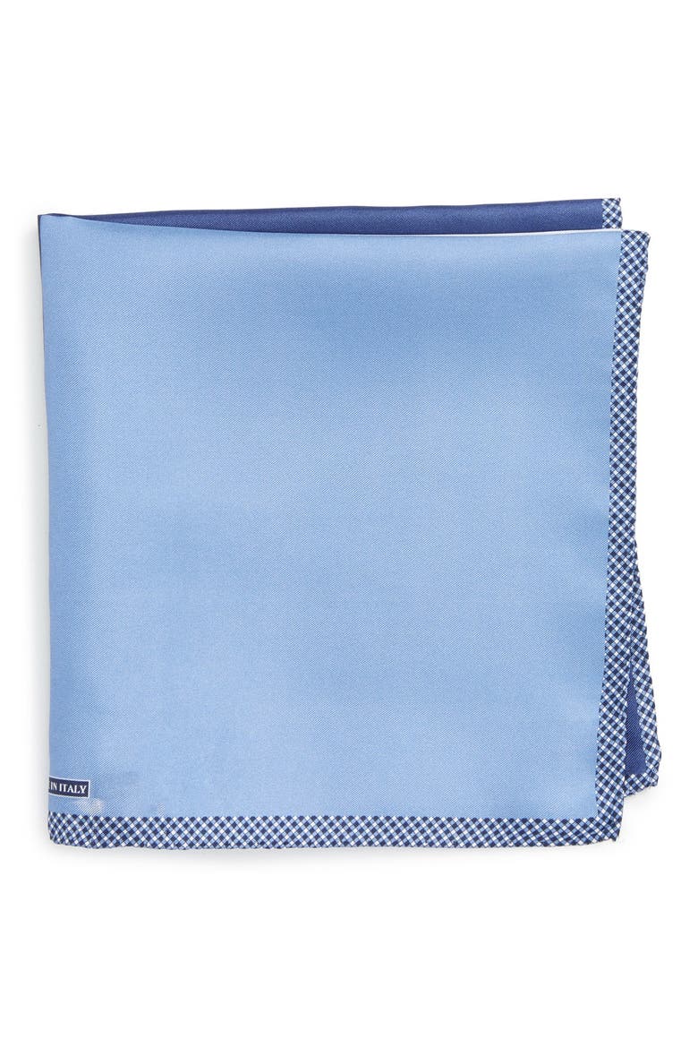 Panel Silk Pocket Square, Main, color, BLUE