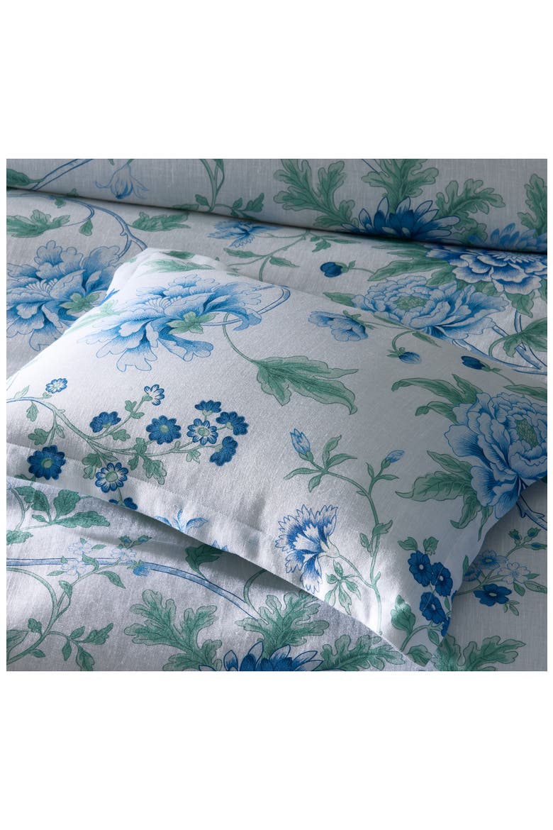 Simone Linen Fitted Sheet, Alternate, color, SEA