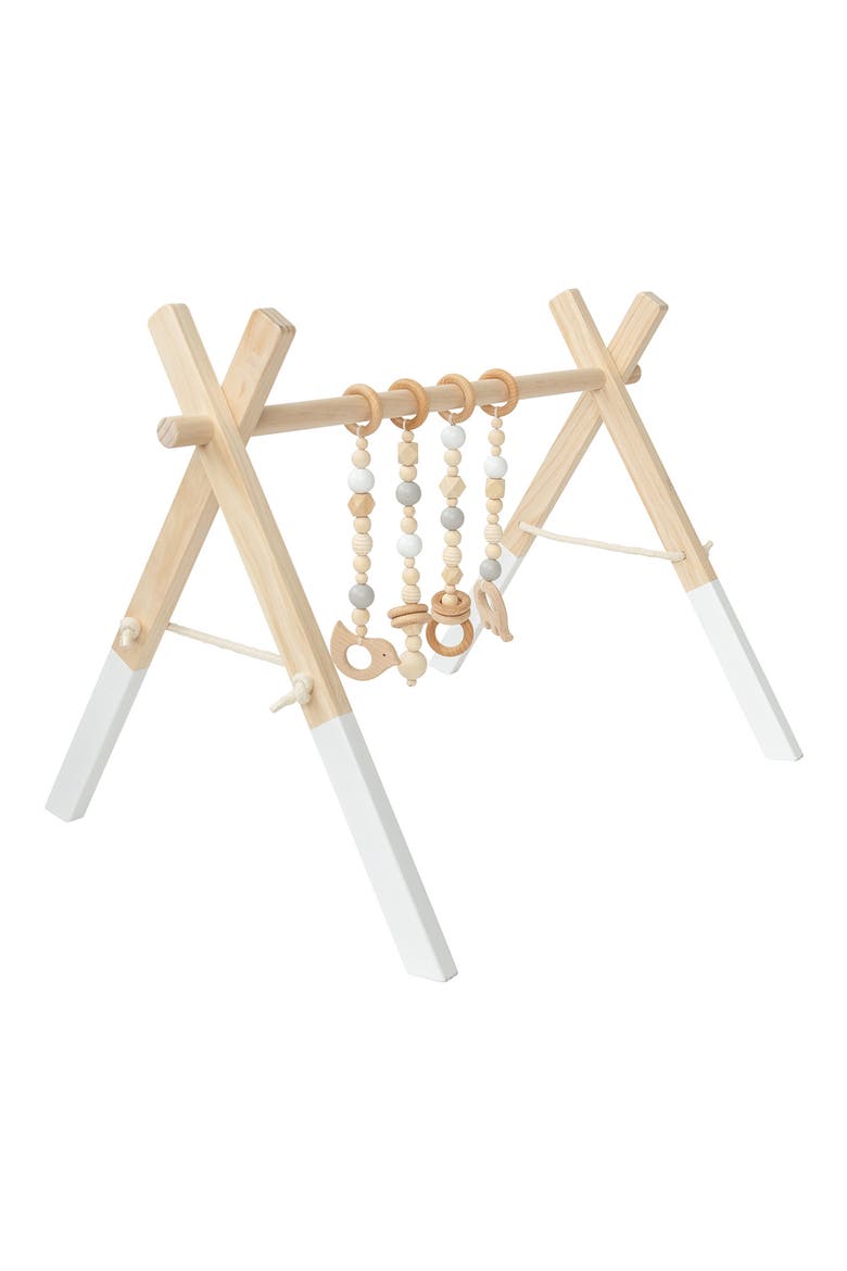 Wooden Baby Gym, Main, color, GRAY & WHITE