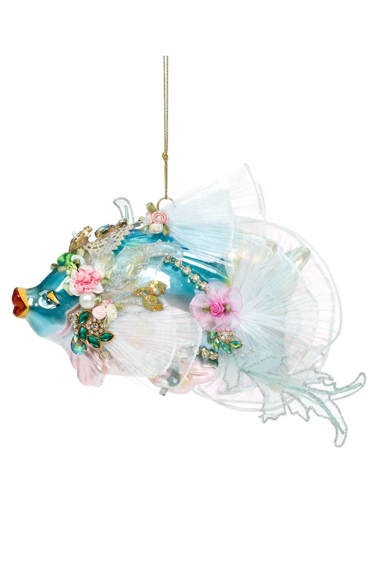 Jewel of the Sea Fish Ornament , Blue, Main, color, Turquoise