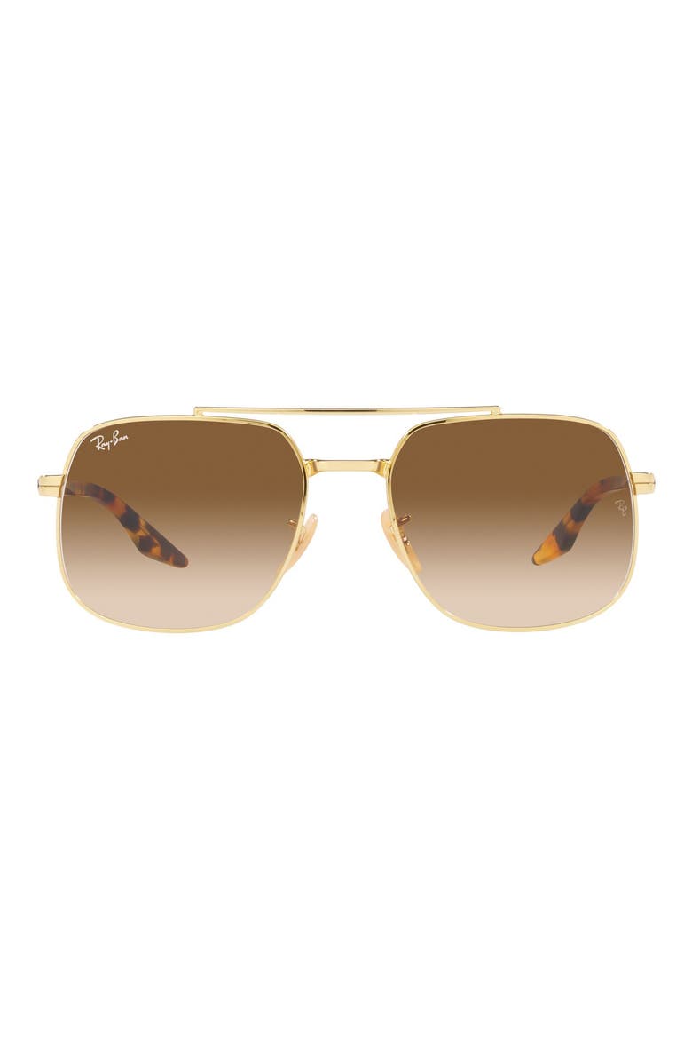 59mm Gradient Aviator Sunglasses, Main, color, GOLD FLASH