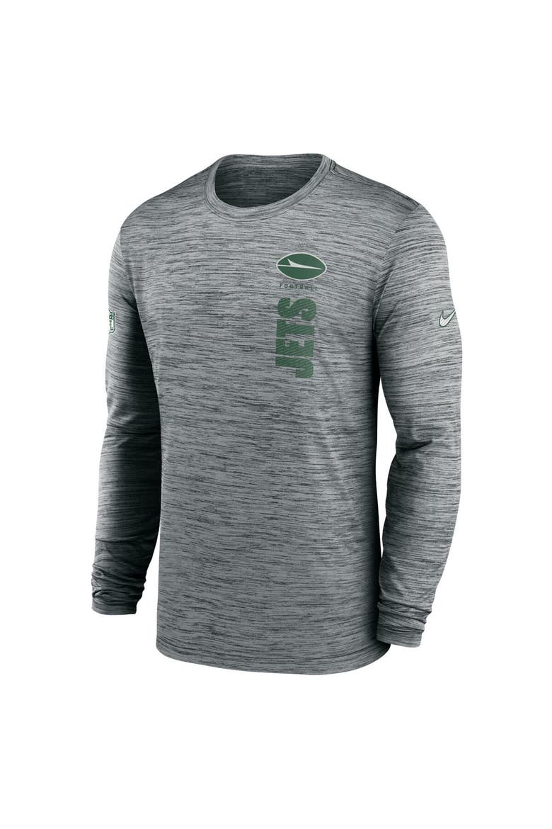 Men's Nike Gray New York Jets 2024 Sideline Velocity Performance Long Sleeve T-Shirt, Alternate, color, Gray