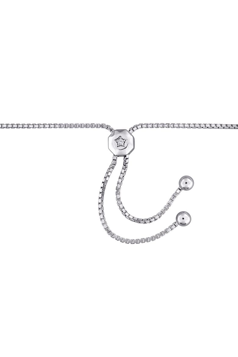 Lab-Grown Diamond Graduated Necklace 14k, Alternate, color, White Gold