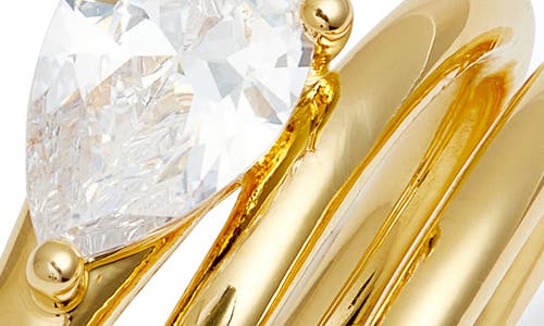 Nordstrom Cubic Zirconia Wrap Ring In Clear- Gold
