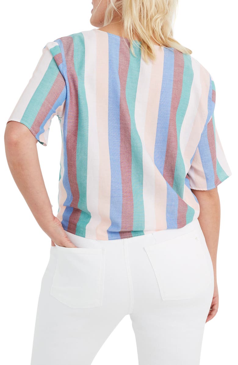 Madewell Novel Tie Front Button Top, Alternate, color,