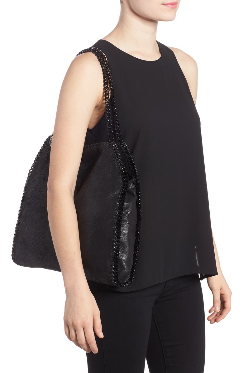 Stella McCartney Small Falabella Shaggy Deer Faux Leather Tote, Alternate, color,