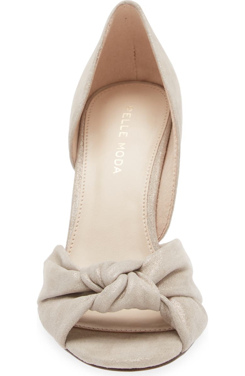 Pelle Moda Wayan Knot Detail Open Toe Pump, Alternate, color,