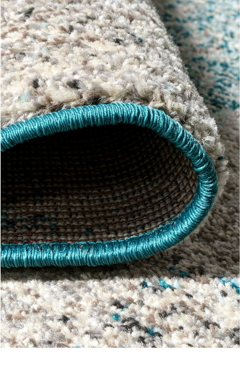 JONATHAN Y Contemporary POP Modern Abstract Vintage Area Rug, Alternate, color, Cream/Turquoise