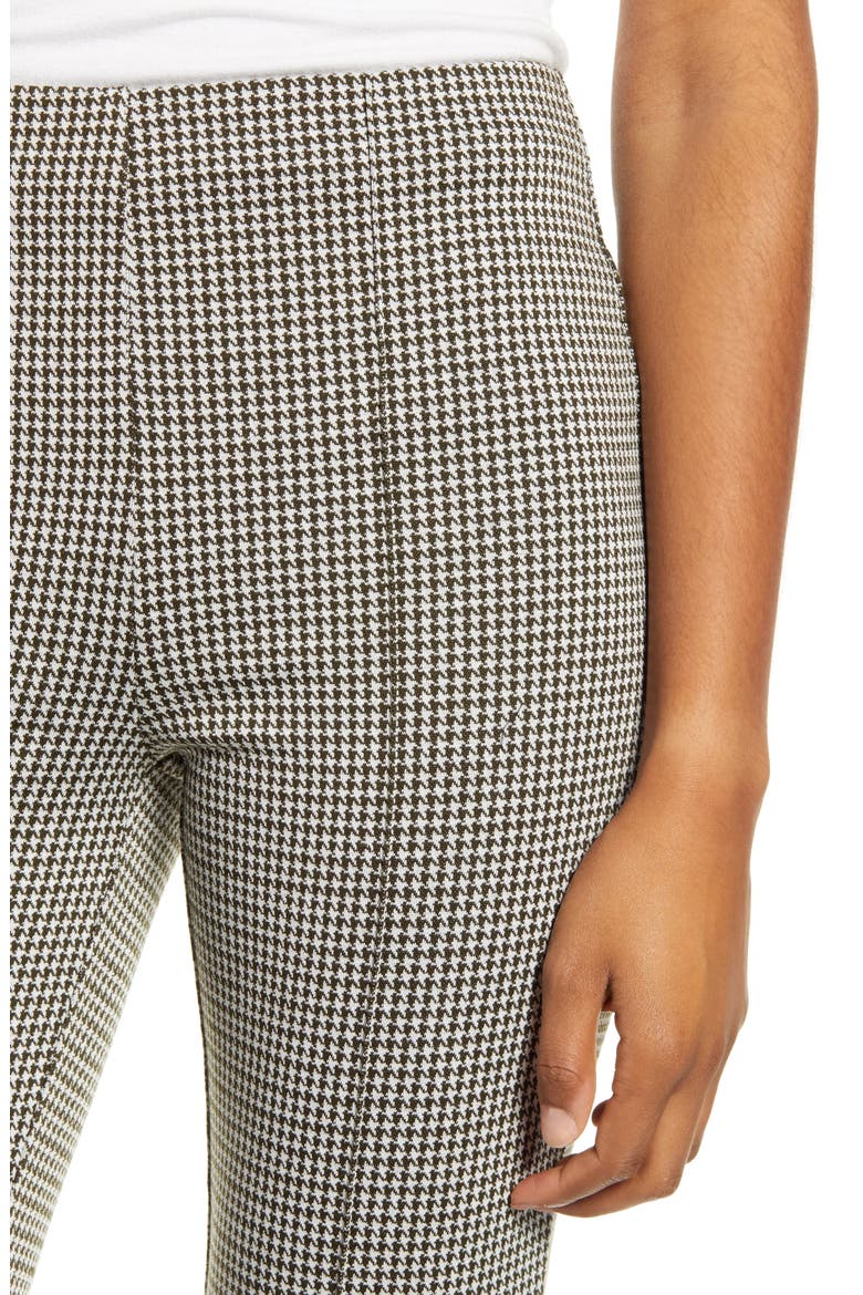 Lyssé Houndstooth Jacquard Flare Leggings, Alternate, color, OLIVE HOUNDSTOOTH