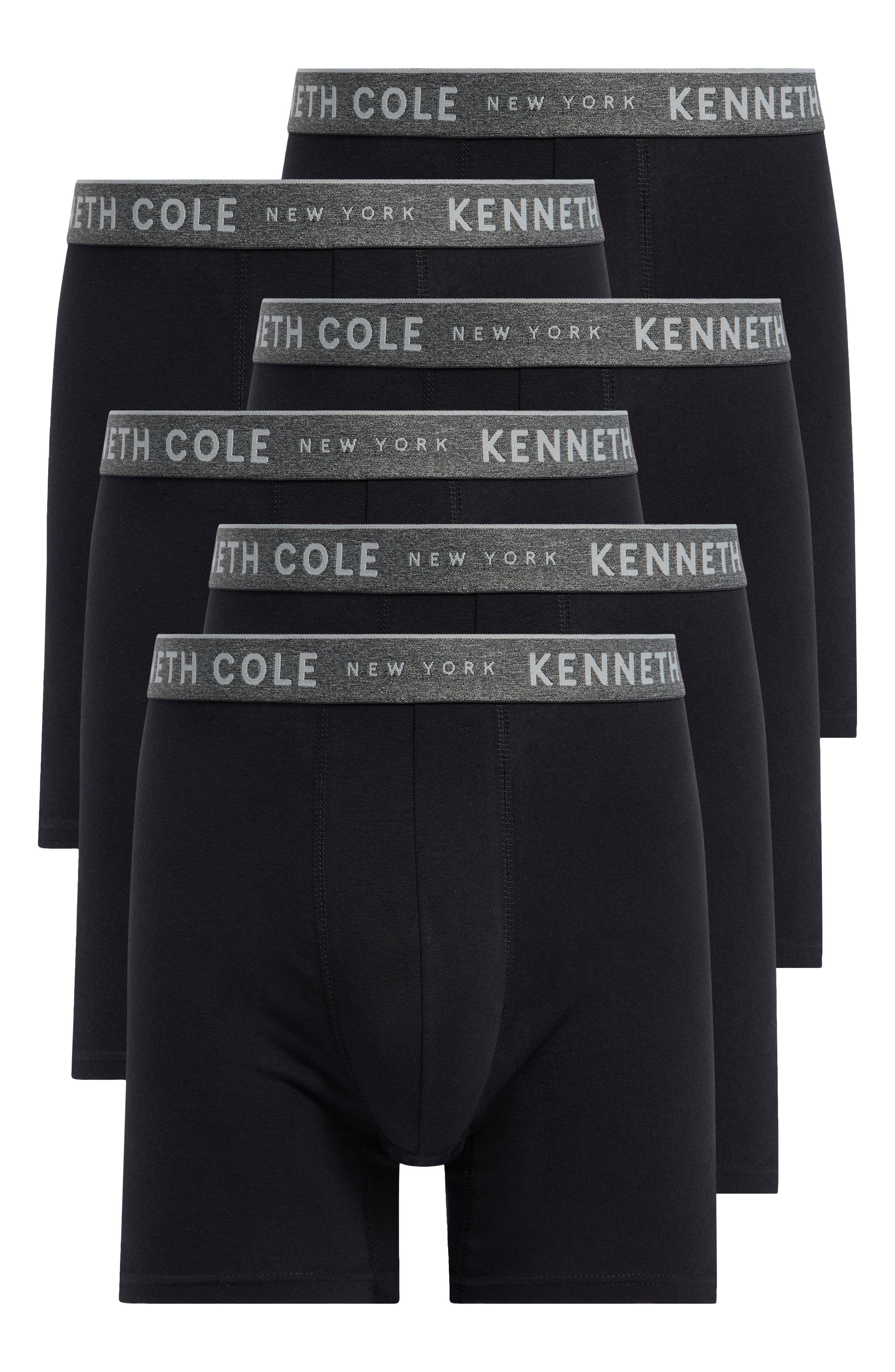Kenneth Cole New York 6-Pack Modern Comfort Fit Stretch Cotton Boxer Briefs