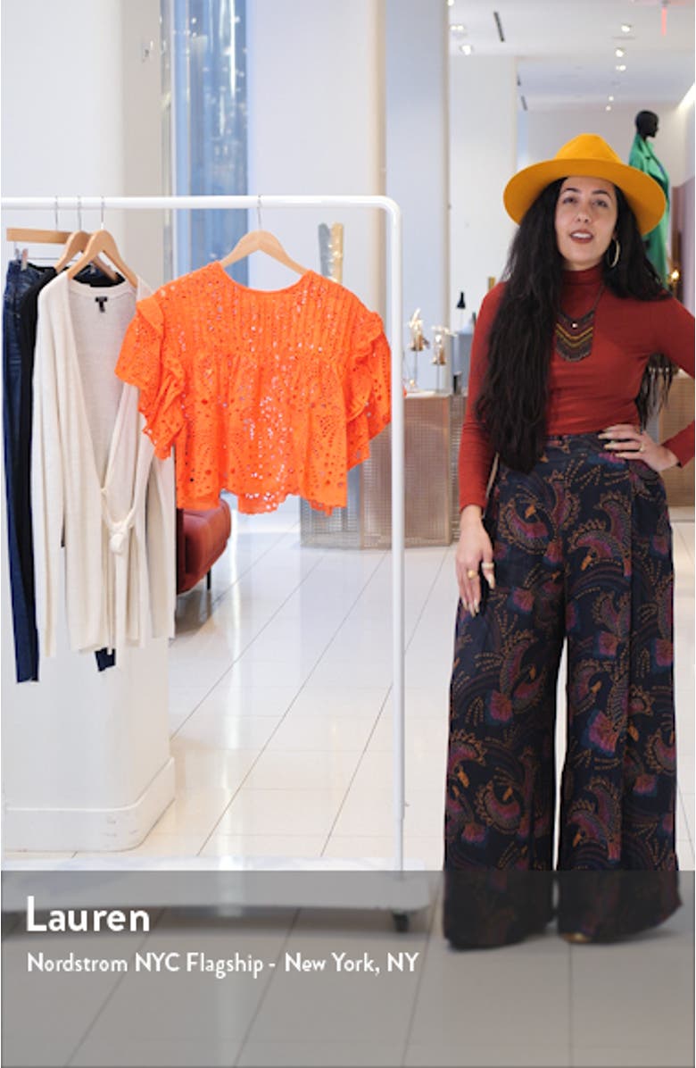 Orange Palm Tree Richilier Blouse, sales video thumbnail