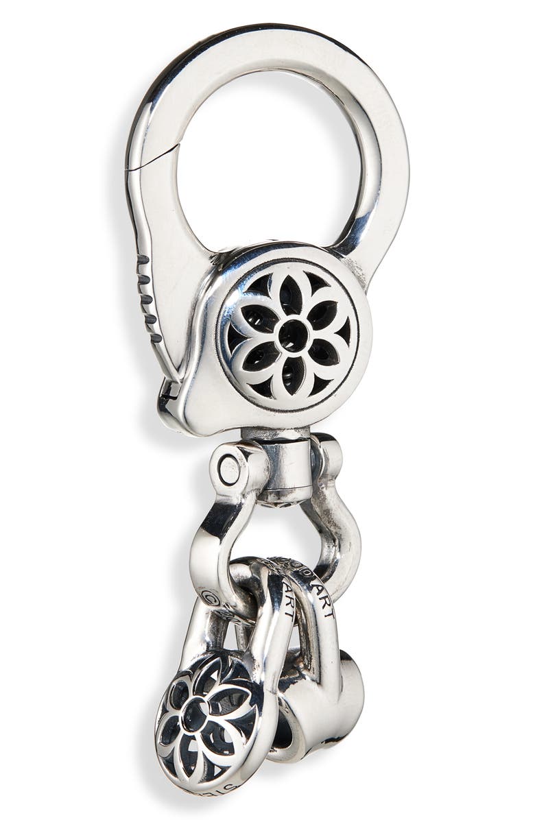 Good Art Hlywd Clip-8 Key Ring A, Main, color, Sterling Silver