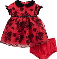 Pippa & Julie Molly Floral Peter Pan Collar Dress & Bloomers