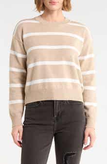 Striped Crewneck Pullover Sweater