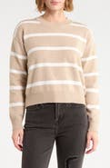 Vigoss Striped Crewneck Pullover Sweater