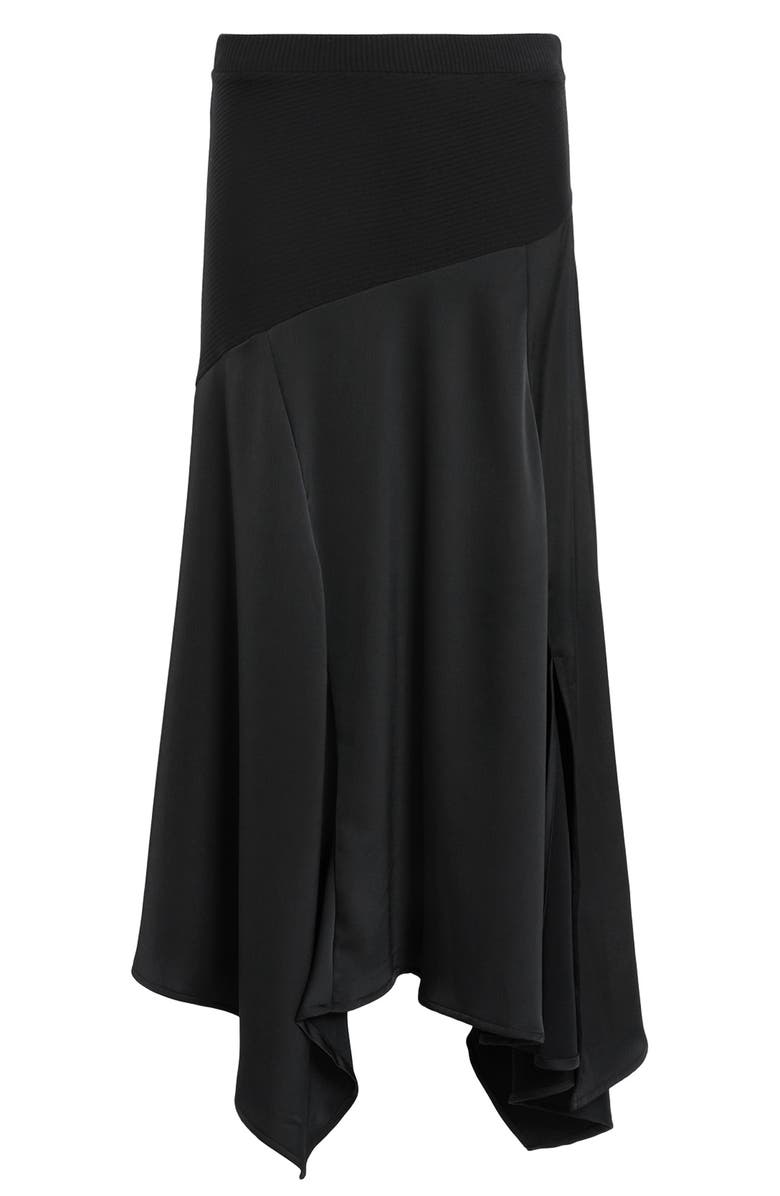 AllSaints Pia Mixed Media Asymmetric Skirt, Alternate, color,