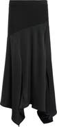 AllSaints Pia Mixed Media Asymmetric Skirt