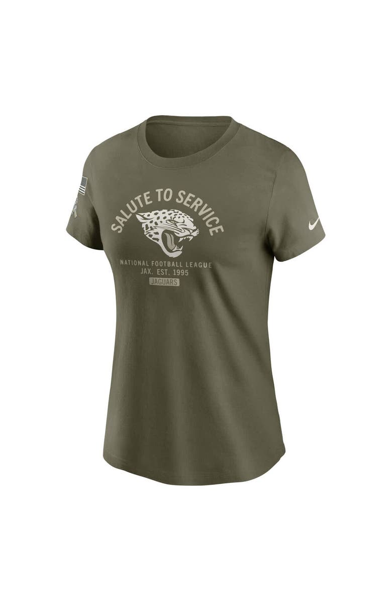 Nike Women's Nike Olive Jacksonville Jaguars 2025 Salute to Service Sideline T-Shirt, Alternate, color, Olive