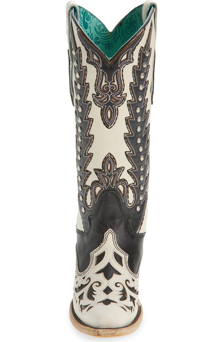 CORRAL Stud & Overlay Western Boot, Alternate, color,