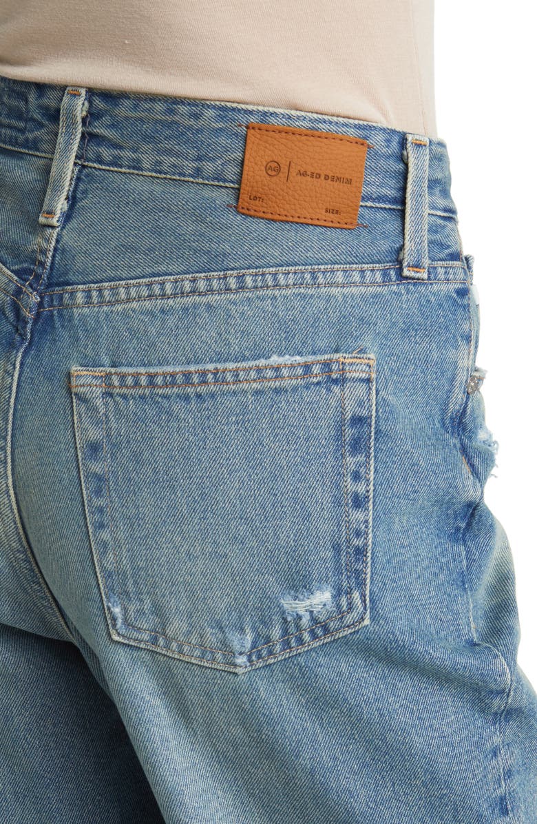 AG Clove High Waist Straight Leg Jeans, Alternate, color, 19 Years Reunion Destructed