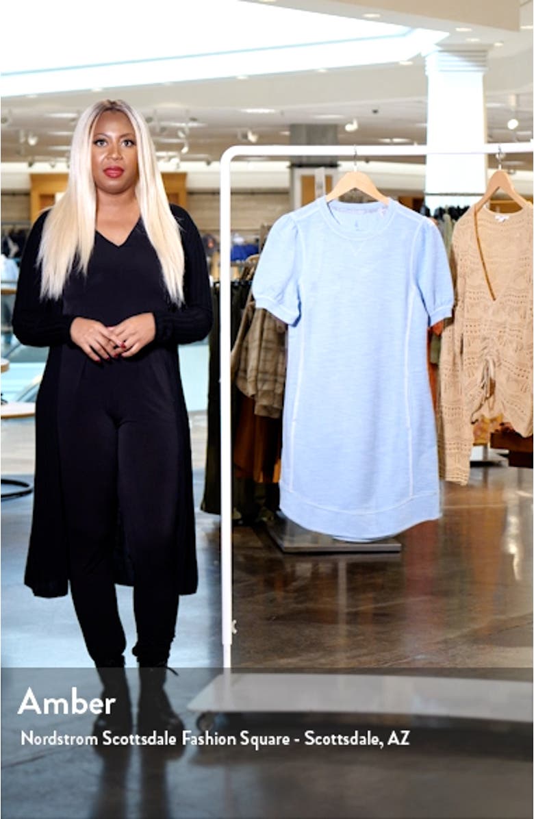 Tobago Bay Puff Sleeve Sweatshirt Dress, sales video thumbnail