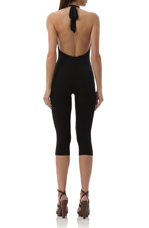 Afrm Power Mesh Festival Unitard In Noir