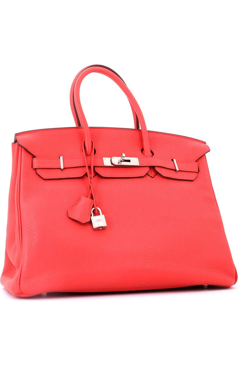 Pre-Owned Hermes Birkin Handbag Pink Clemence with Palladium Hardware 35, Alternate, color, Bougainvillier