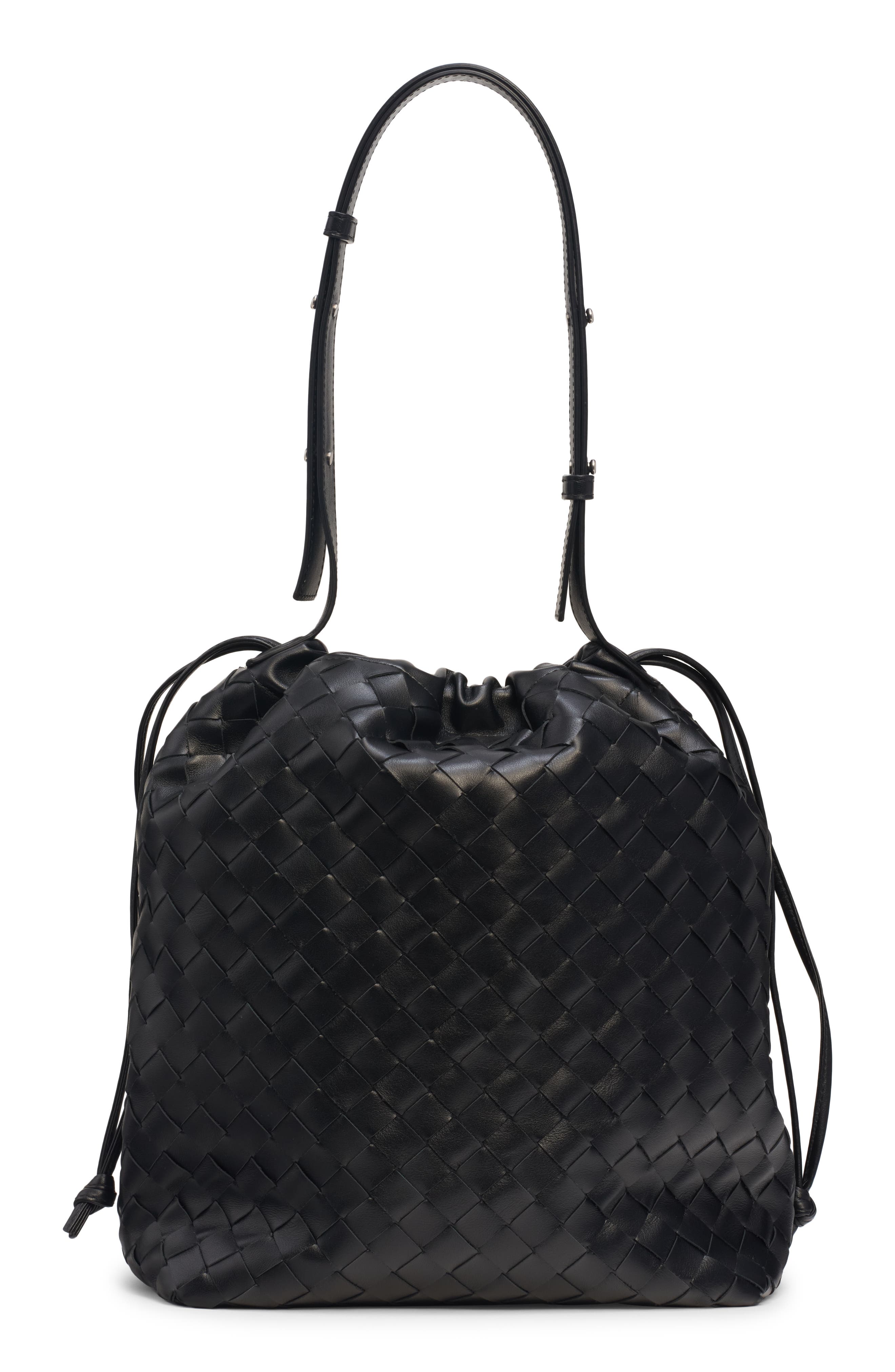 Bottega Veneta Intrecciato Drawstring Leather Bucket Bag, Alternate, color, 