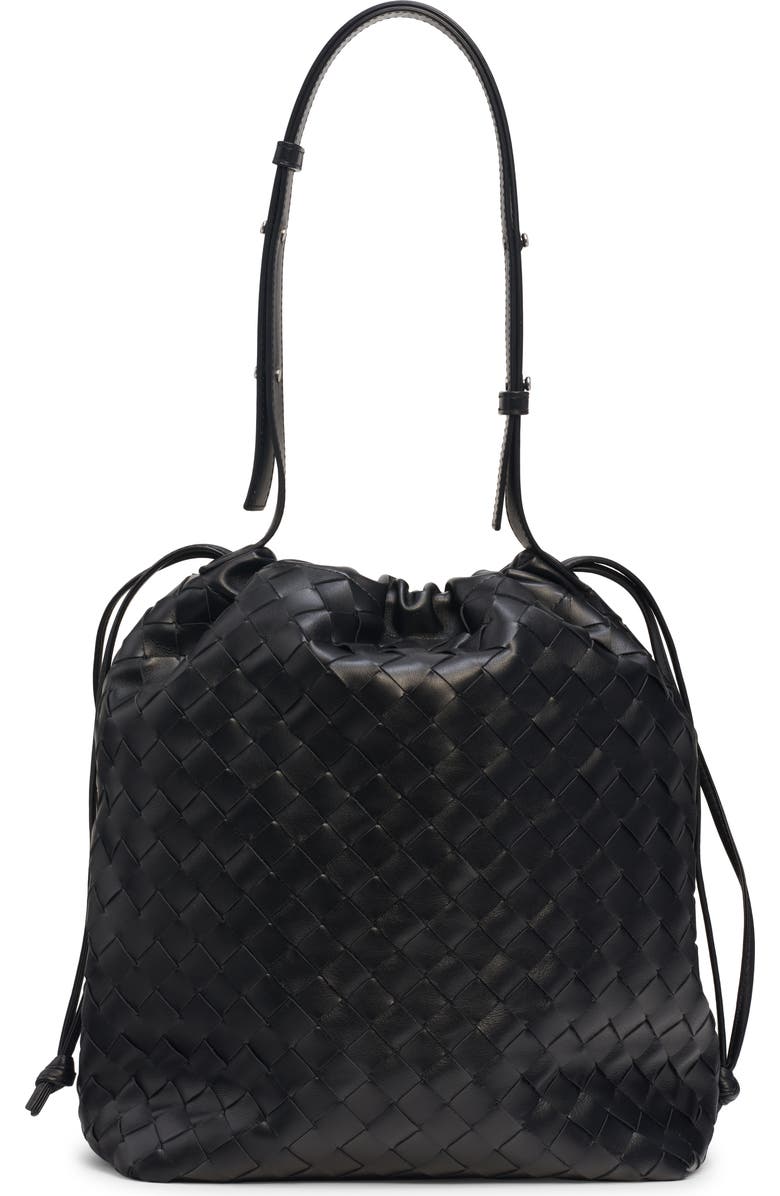 Bottega Veneta Intrecciato Drawstring Leather Bucket Bag, Alternate, color,