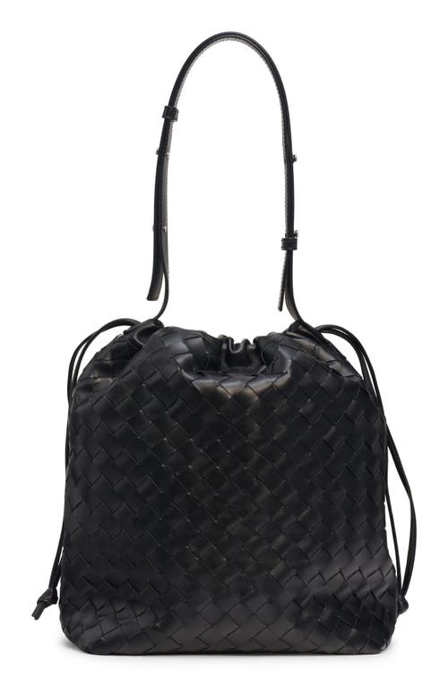 Bottega Veneta Intrecciato Drawstring Leather Bucket Bag In Multi