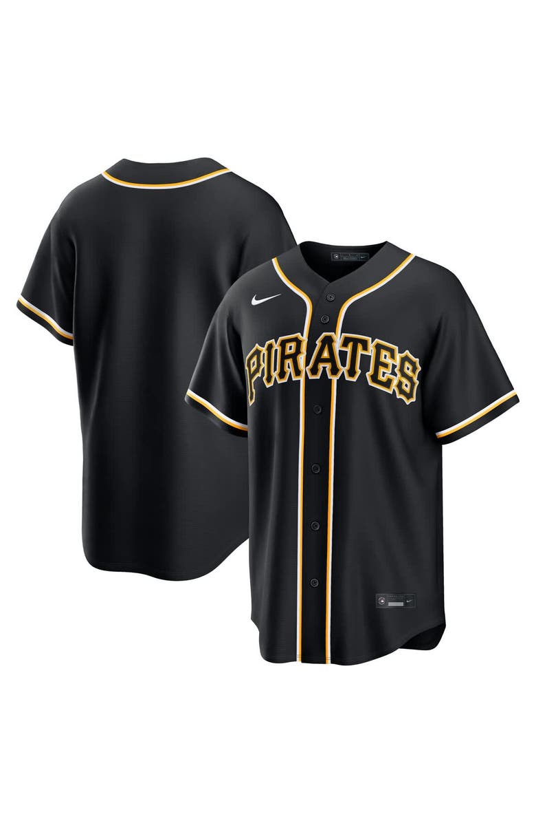 Nike Men's Nike  Pittsburgh Pirates Fashion Replica Black Out Jersey, Main, color, Black