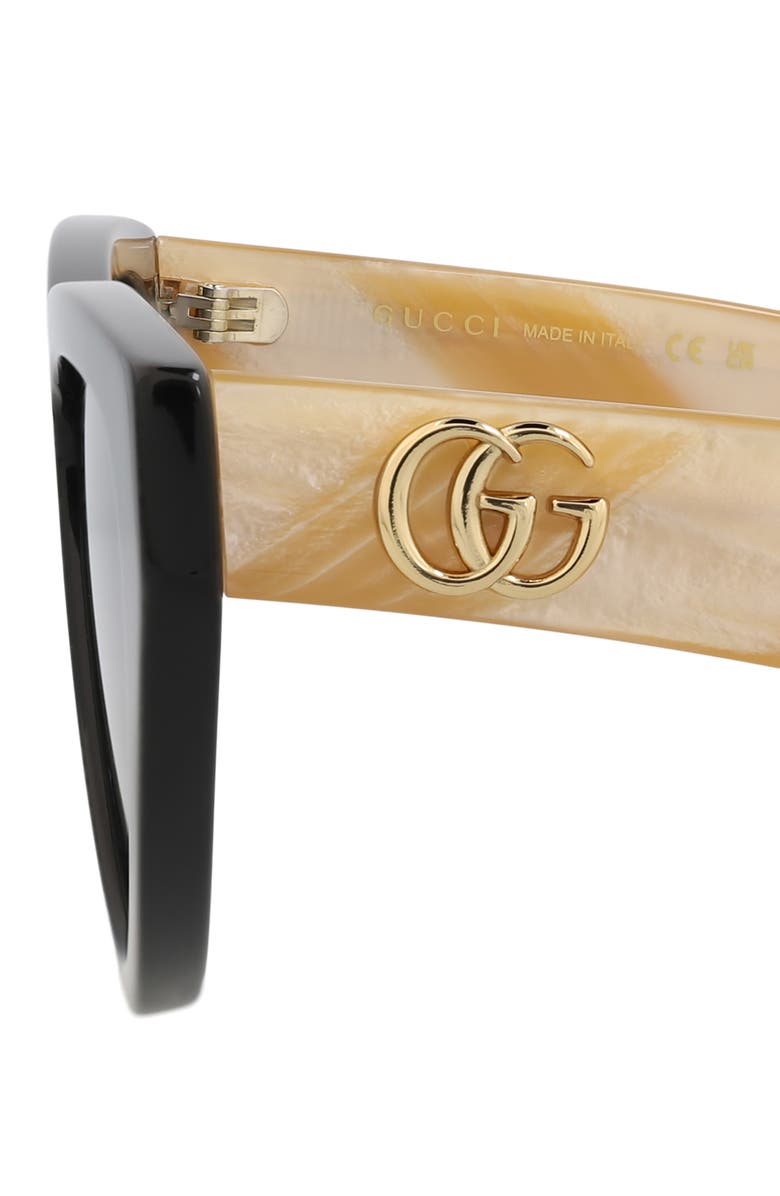 Gucci 58mm Cat Eye Sunglasses, Alternate, color, Black Black Grey