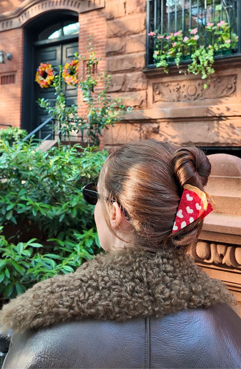 Solar Eclipse Pizza Slice Claw Clip, Alternate, color, Red