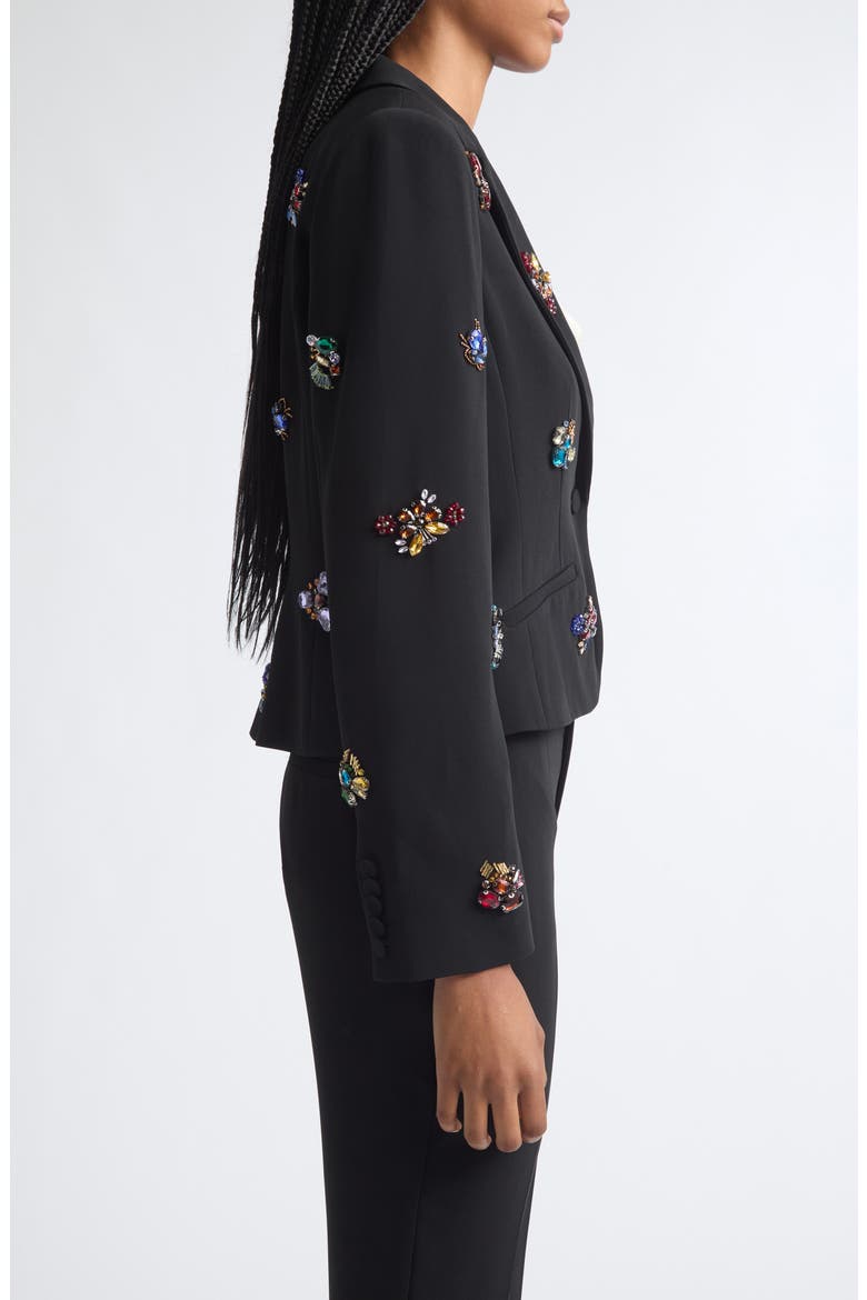 Le Petit Karlie Crown Jewel Blazer, Alternate, color, BLACK/ MULTI