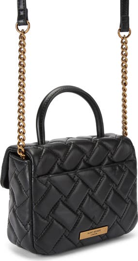 Mini Kensington Quilted Leather Top Handle Bag