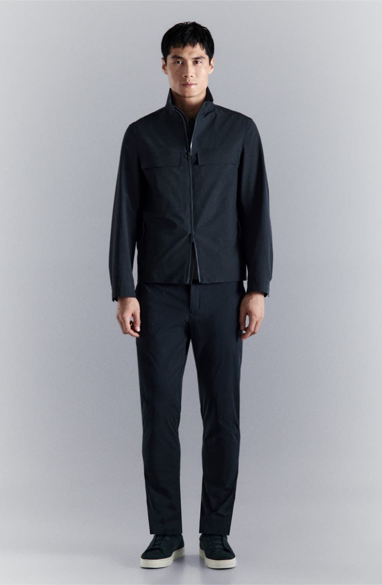 MANGO Water Repellent Jacket, Alternate, color, Navy