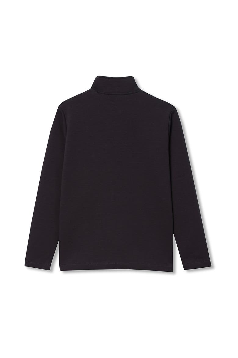 Boys Long Sleeve Knit Full Zip Mock Neck Sweatshirt, Alternate, color, Light Black