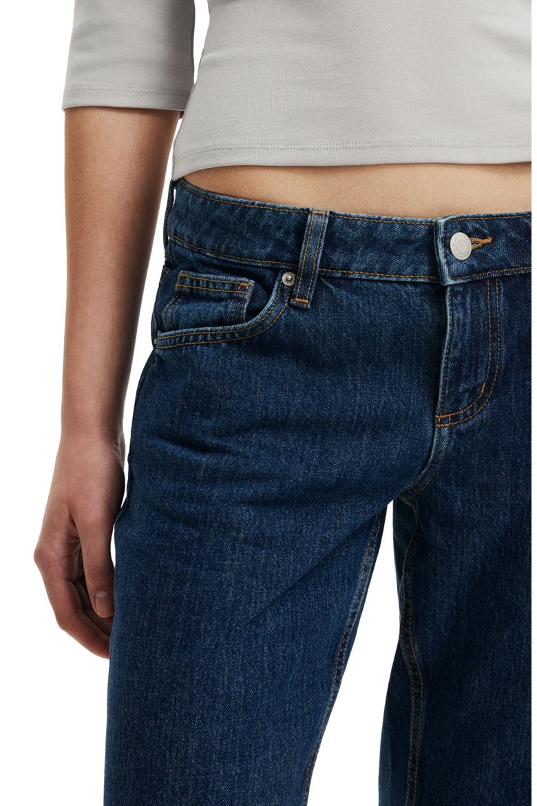 Low Rise Straight Leg Jeans, Alternate, color, BAYSIDE BLUE